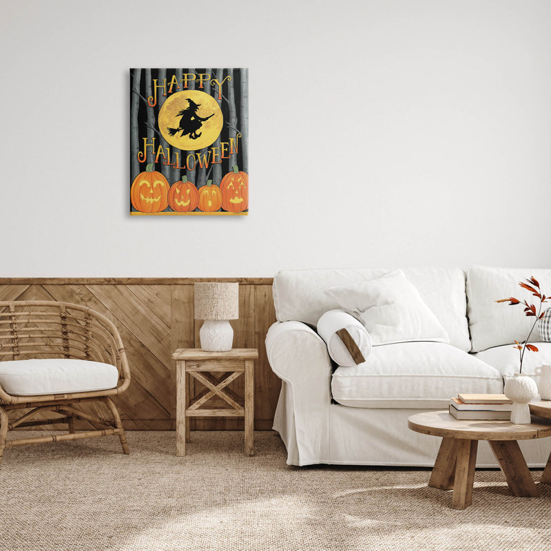 «Happy Halloween Forest Witch», art mural par Deb Strain, H 30 po x l 24 po x P 1,5 po
