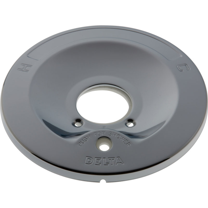 Escutcheon Push Button Diverter, Chrome