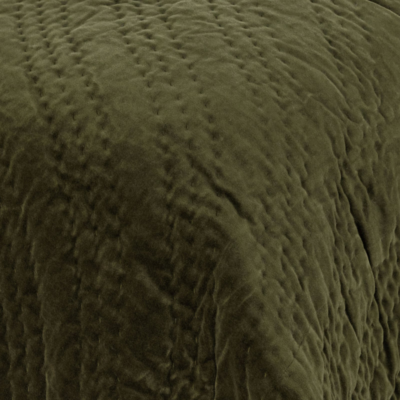 Elms Quilted Blanket, King, Green