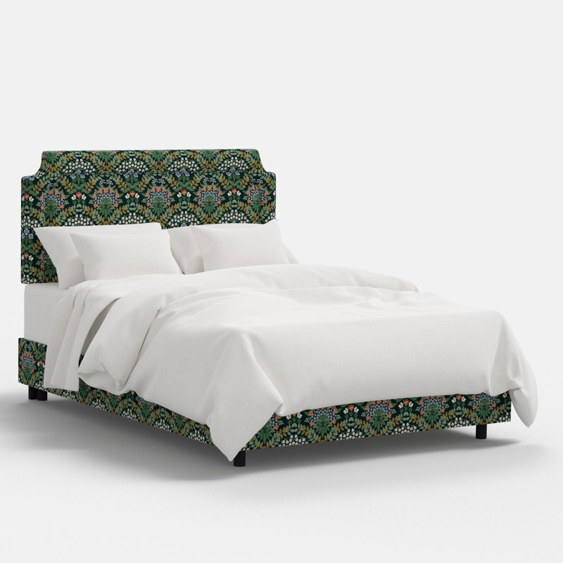 Hampton Bed In Bramble Emerald, California King, Bramble Emerald