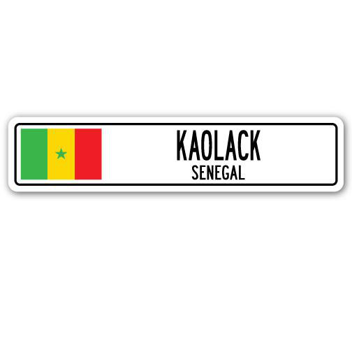 Plaque de rue Kaolack, H 4 po x l 18 po x P 1 po
