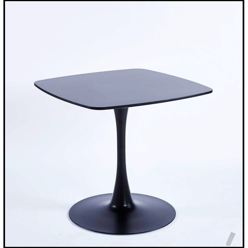 Table de salle à manger Nordic Style, Noir mat, H 28,74 po x L 31,49 po x l 31,49 po