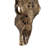 Polystone Carved Skull Cow Bronze Wall Decor