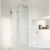 Albedo 31.25 in. x 58 in. Fully Frameless Glass Bathtub Shower Door