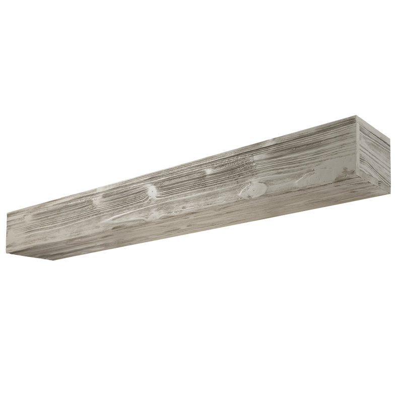 Tablette murale 72 po - foyer en bois rustique 9 po