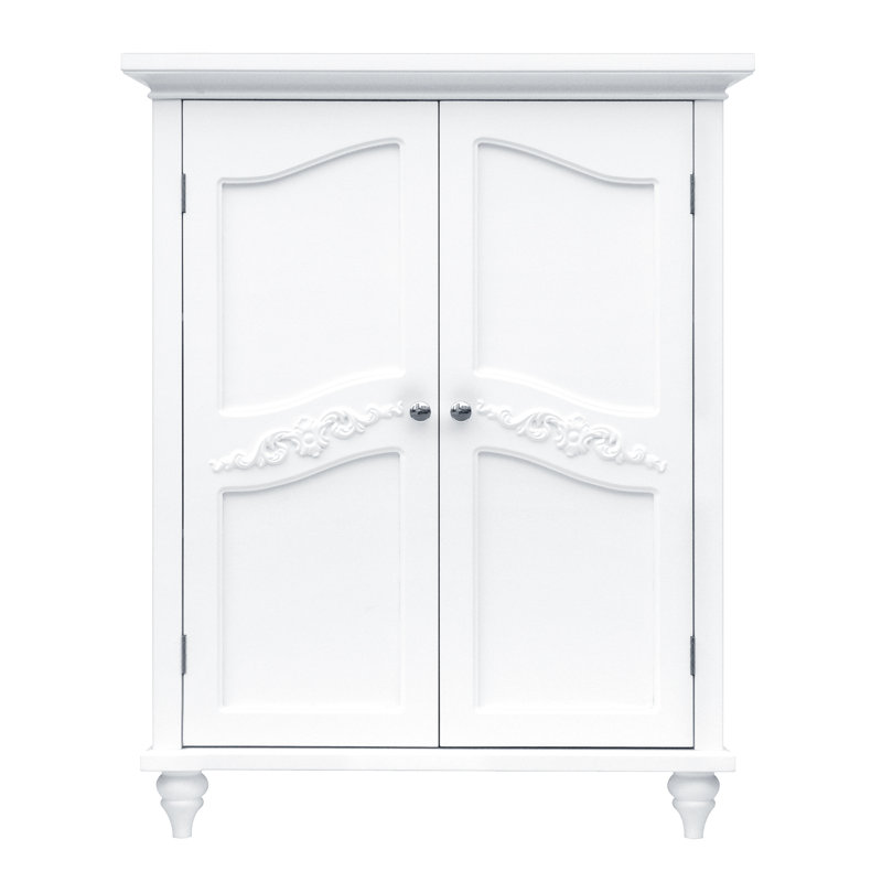 Armoire de salle de bain autoportante l 27 po x H 34 po x P 13,75 po Cardonas, Blanc