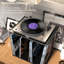 Support pour disque vinyle jusqu'à 80 albums, support pour tourne-disque à 3 compartiments pour magazines, livres noirs-1852466965