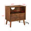 Table de chevet cannelée moderne Mid Century