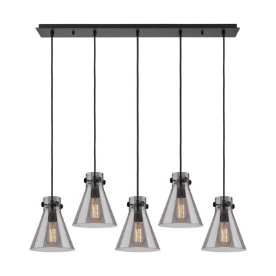 Luminaire suspendu conique à 5 lumières Amrith