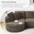 Boneless Chaise Curved Corduroy Sectional Sofa, Extra Large Deep Seats, Modular Layout, No Assembly-329000109-329000104