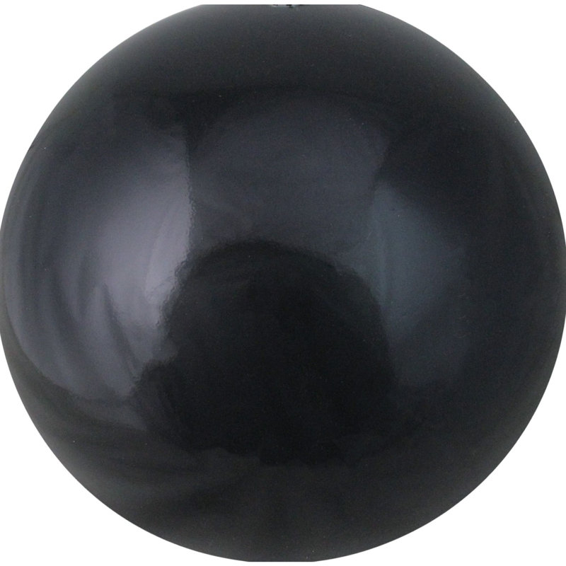 Ornement boule de Noël incassable 10 po (250 mm), H 10 po x l 10 po x P 10 po, Noir jais brillant
