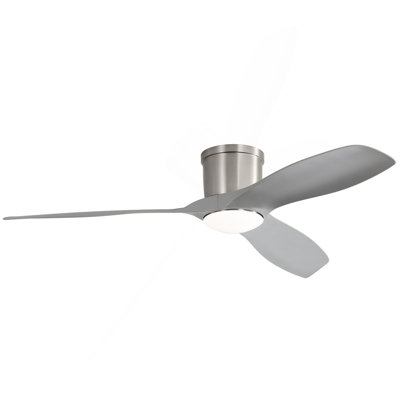 Ventilateur de plafond encastré de 52 pouces avec moteur à courant continu réversible à 3 pales en ABS à intensité variable pour le salon