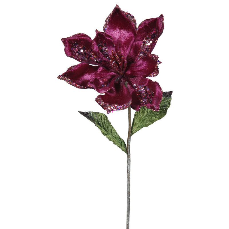 Décoration de Noël 22 po, 9 po Velours Magnolia, Mauve
