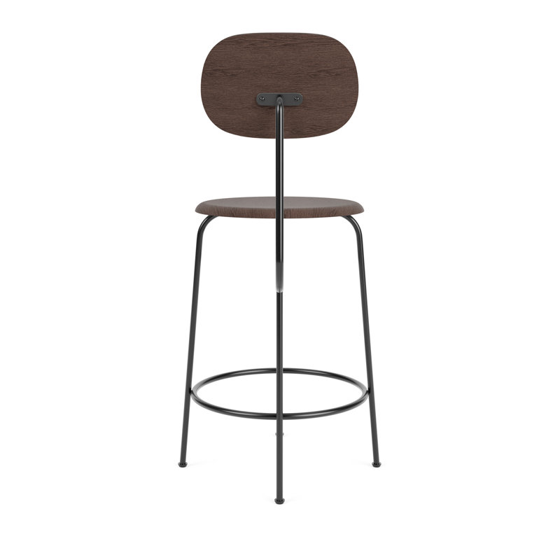 Afteroom Stool with Metal Frame, Black