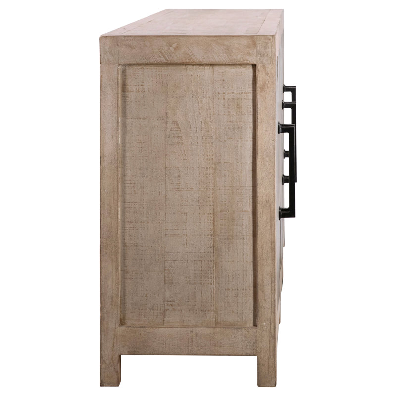 Merwin 109-Inch Reclaimed Pine 2 Tone 6-Door Sideboard