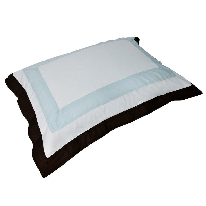 Taie d'oreiller 100% coton Cvitan, Bleu / blanc /brun