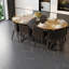 Modern 9-piece Dining Table Set, Mdf Two-tone Industrial Design For Kitchen