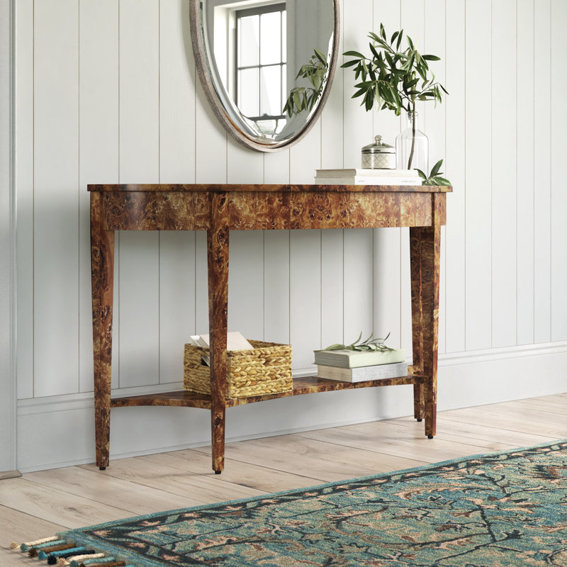 Kal 54" Console Table, Honey Burl