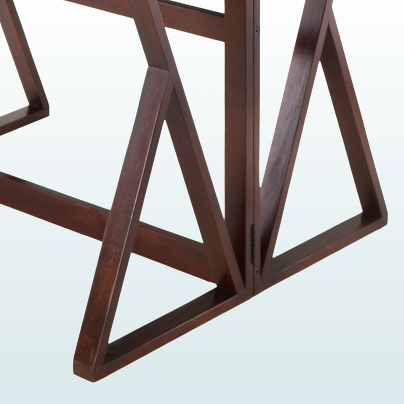 Buariki Rectangular High Table with Drop Leaf in Walnut Finish, 36.00" H X 39.00" W X 31.00" D
