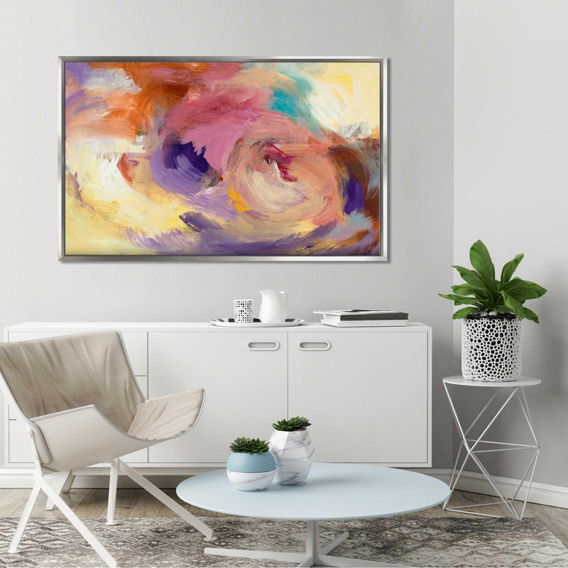 «Swirling pensé», reproduction de peinture à l'acrylique sur toile, H 27,5 po x l 43,5 po x P 2 po