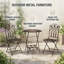 Steel Patio Dining Set Table,