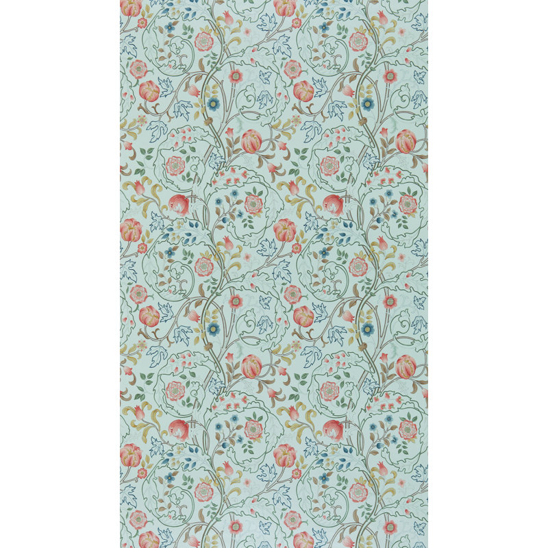 Mary Isobel Wallpaper, Silk Blue/Pink