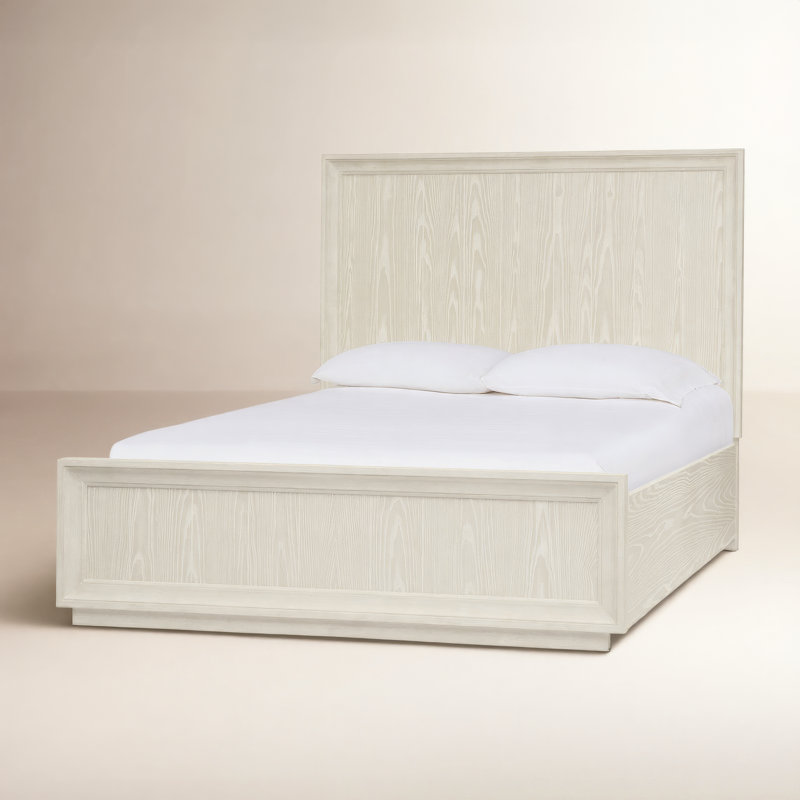 Oakes Solid Wood Panel Bed, Queen