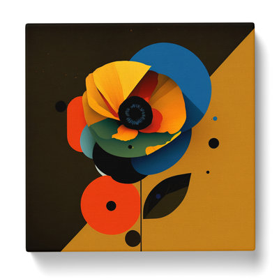 Poppy Flower Suprematism No.2 - Wrapped Canvas