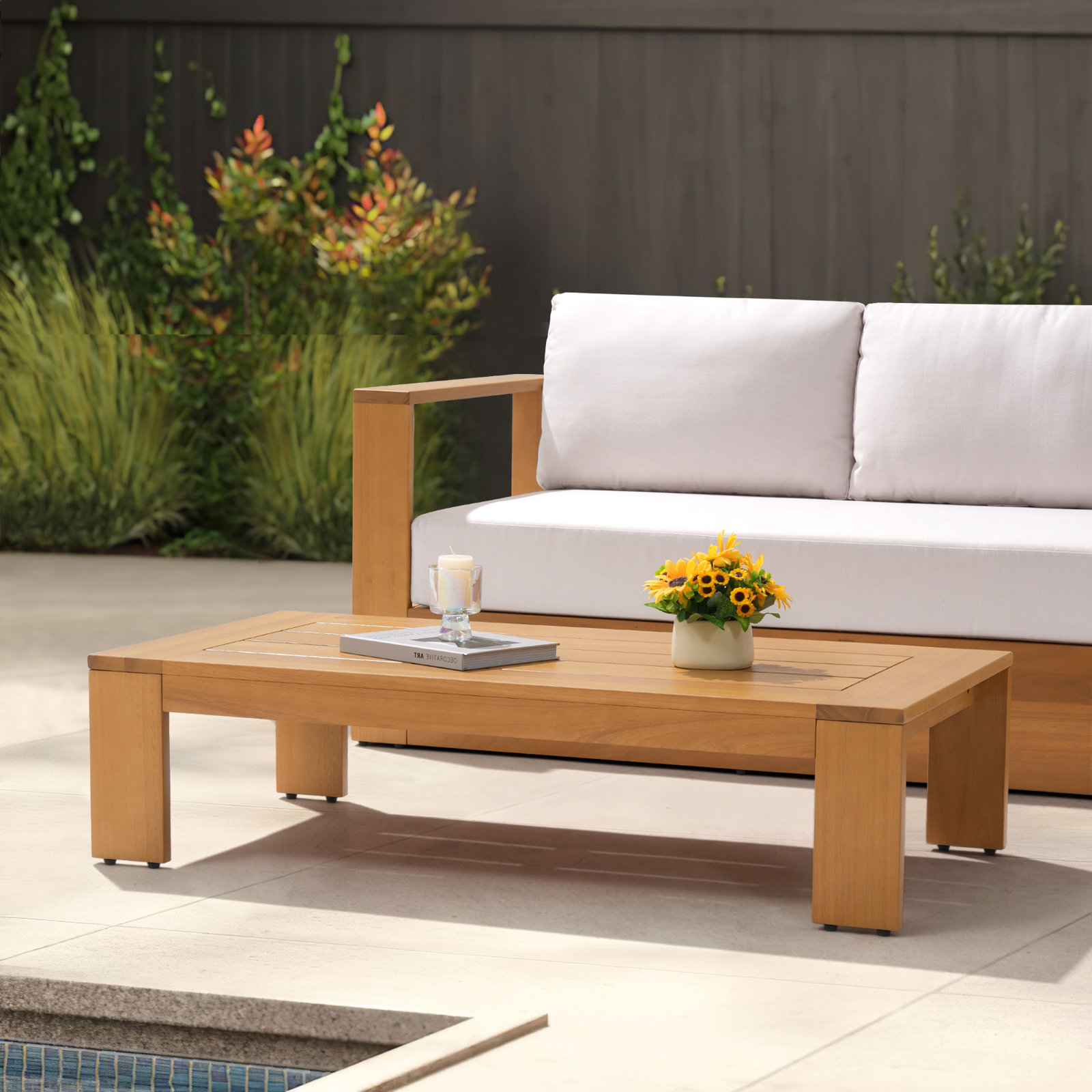Emmett 48" Eucalyptus Patio Table