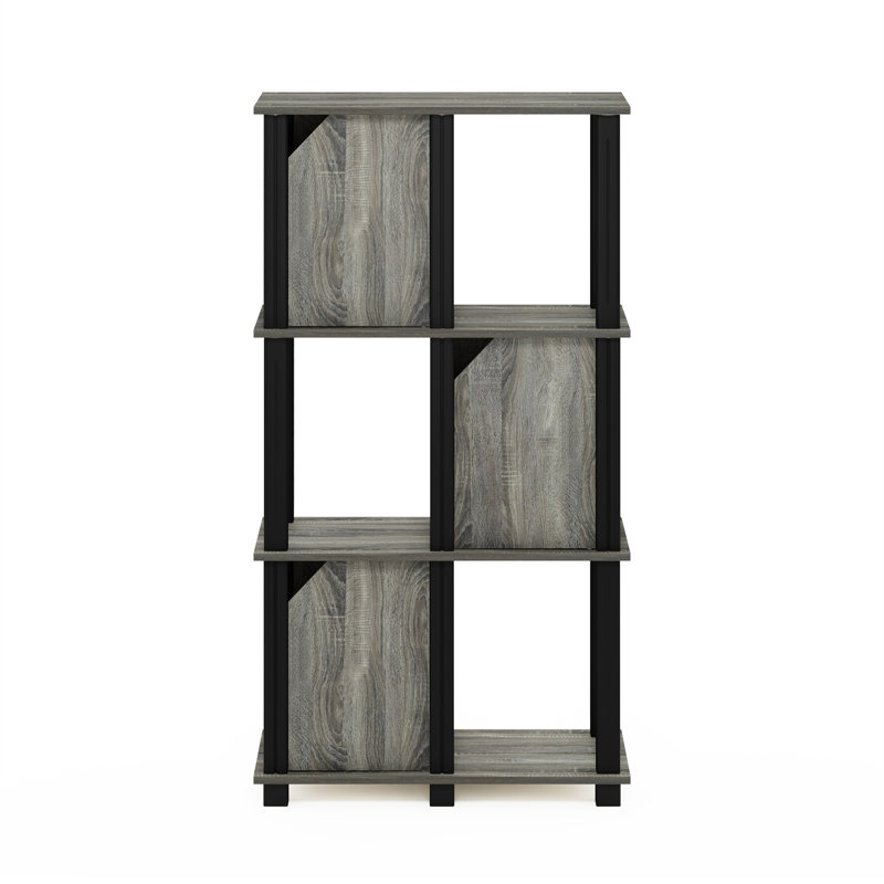 Tariq 111.25 cm H x 59.69 cm W Standard Bookcase, French Oak Grey/Black