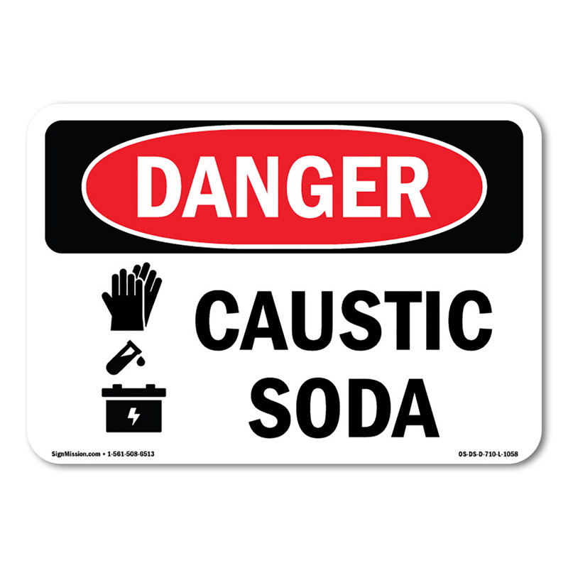 Caustic Soda Decal 7" X 5"