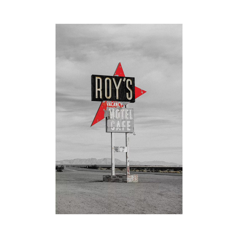 Roys Motel by Pixy Paper - Wrapped Canvas Print, 20.32 cm H x 30.48 cm W