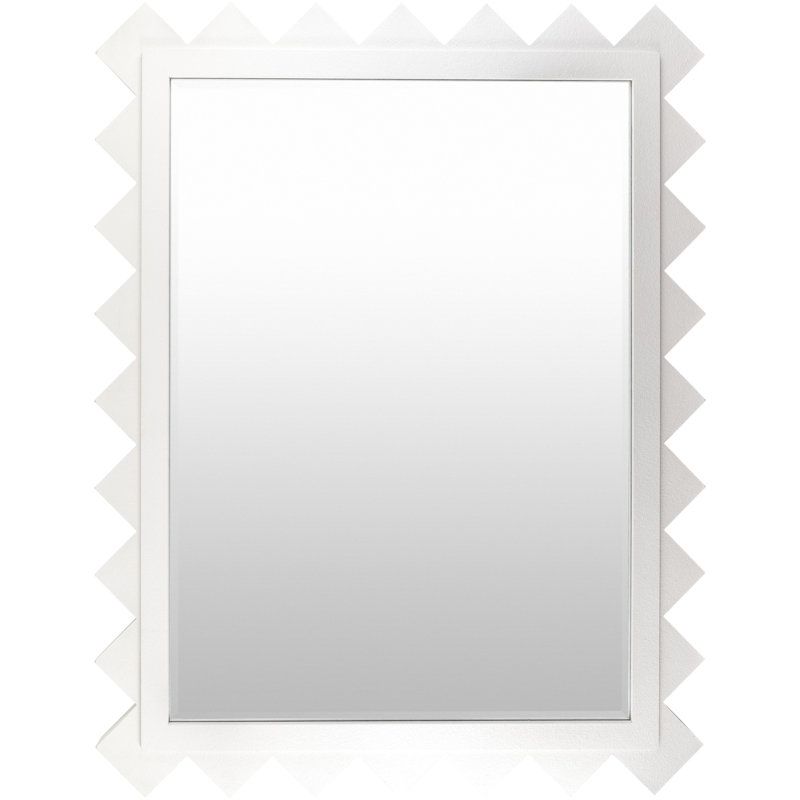 Besarion Rectangle Wall Mirror, 57" x 45", White