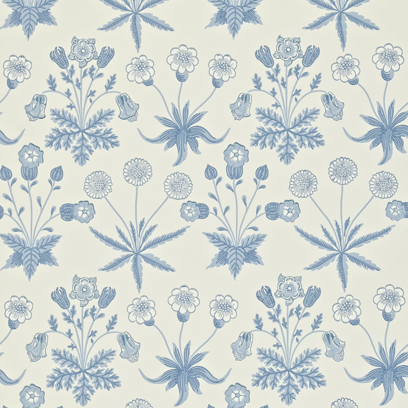 Daisy 10.05m x 52cm Matte Wallpaper Roll, Blue