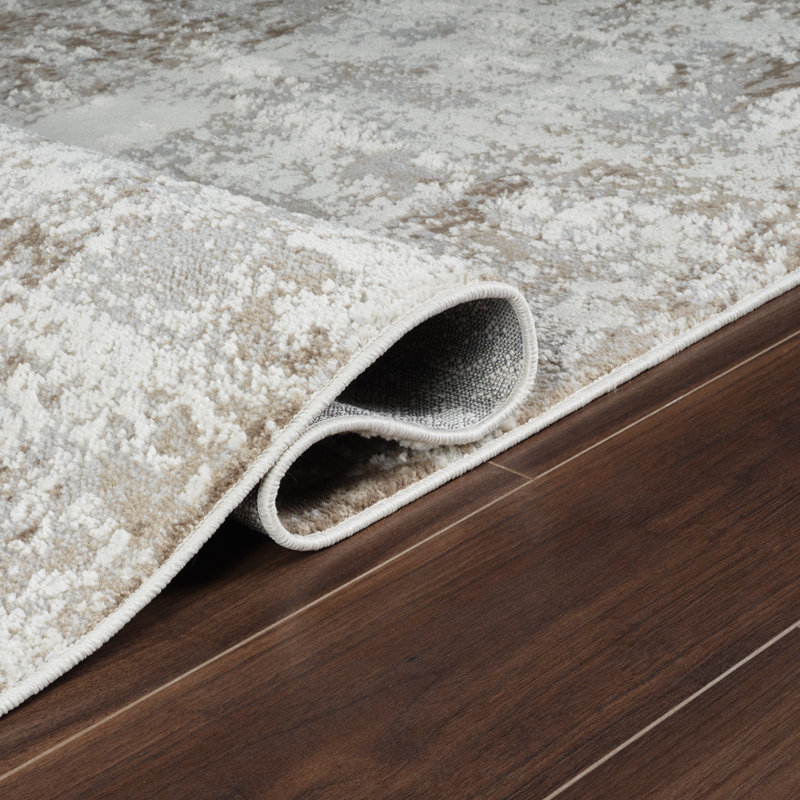 Hardej Power Loom High-Low Area Rug, Rectangle 4'3" x 6'