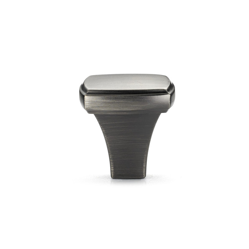 Expression Square Knob, Antique Nickel