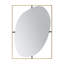 Miroir coquelicot avec cadre doré 30 po x 1 po x 40 po - Décoration moderne pour salle de bain et vestibule Forme ovale Toucher élégant Décoration contemporaine Style ovale spécial-1224558339