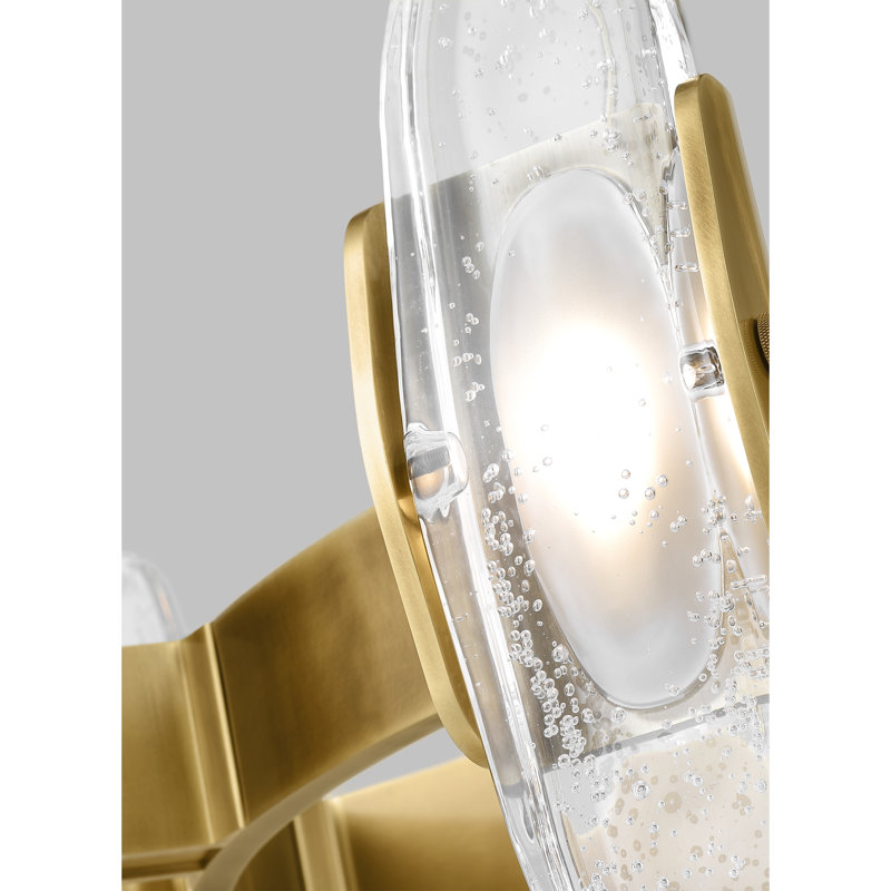Wythe 8 - Light LED Chandelier, Plated Brass