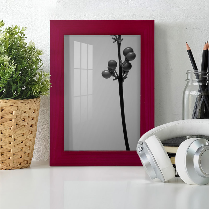 Liriope III, reproduction d'art encadrée, Rouge, H 6 po x l 4 po x P 1 po
