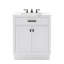 Meuble-lavabo simple 30 po avec plateau en marbre Darricka-133985174