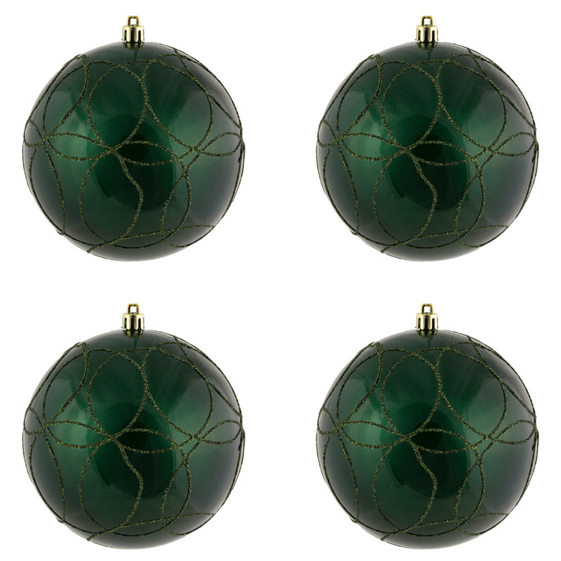 Ensemble d'ornement boule scintillante 4 pièces