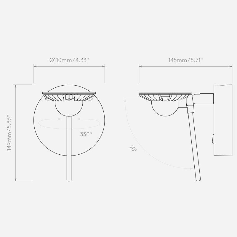 Miura 1 - Light Sconce, Matte Black, Matt Black
