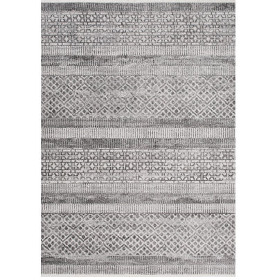 Tapis patchwork gris et blanc Southwest