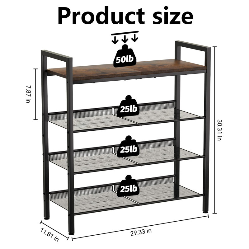 Front Entrance Shoe Rack, Entrance Shoe Rack, 12-16 Pairs Of Shoes, Metal Shoe Rack Storage, Independent Shoe Rack In The Closet