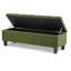 Banc repose-pieds avec rangement, surface bouclée, pieds en bois d'hévéa, capacité de 300 lb-1939631408