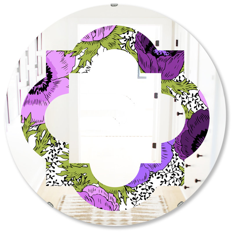 Miroir mural Quatrefoil, H 31,5 po x l po
