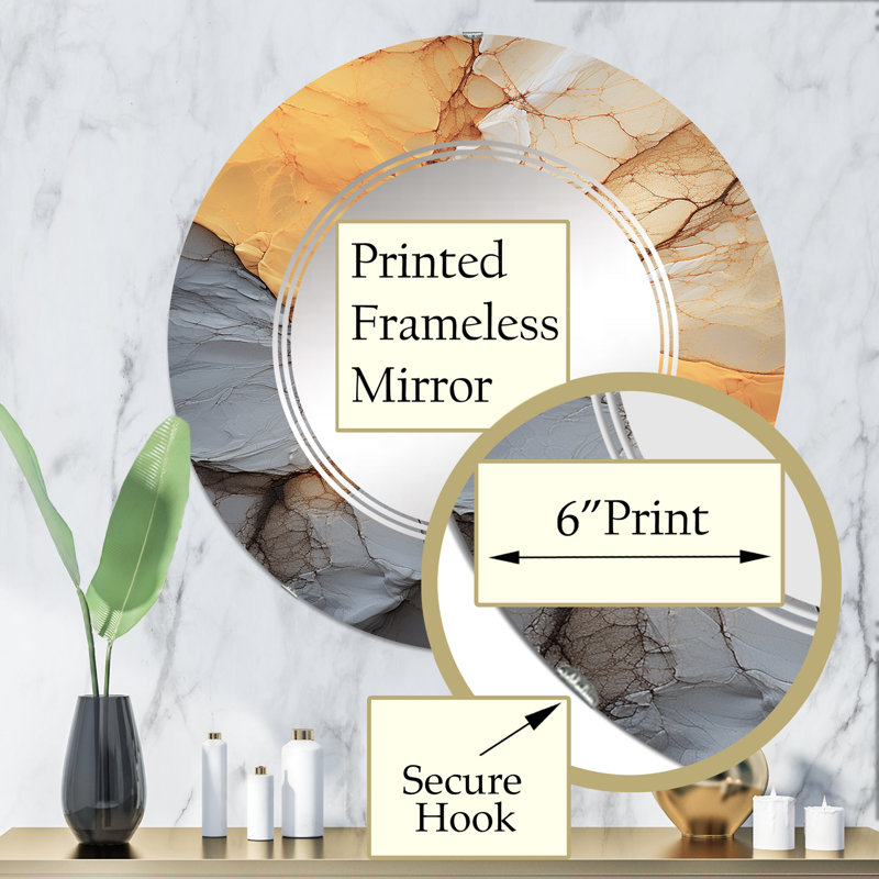 Miroir mural zin, 32 po x 32 po