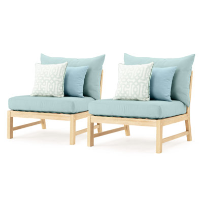 Chaise de patio Paulet avec coussins Sunbrella