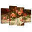 Harnek roses rouges sur dentelle blanche-108900761