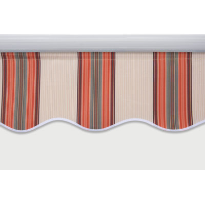 Gablemere 6.35cm W x 5.08cm D Polyester Terracotta/Beige Cover Retractable Patio Awning